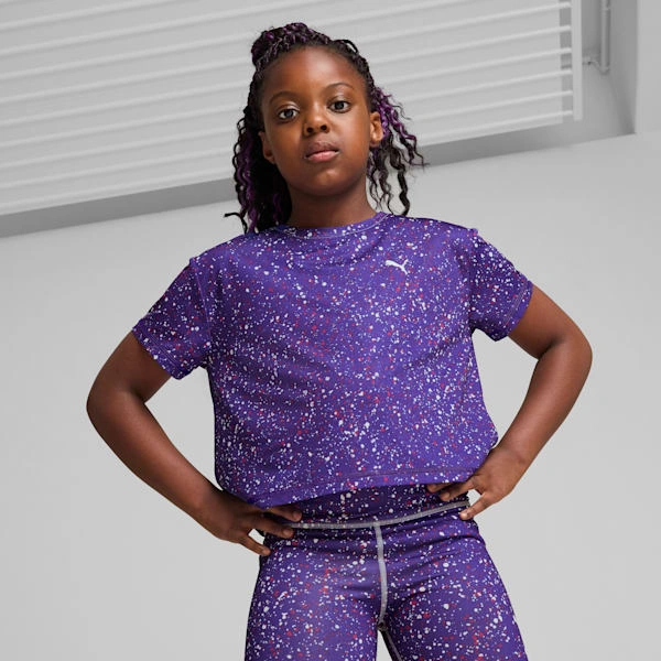 PUMA T-shirt bambini: il treno preferito, stile corto e allegro per giovani avventure!