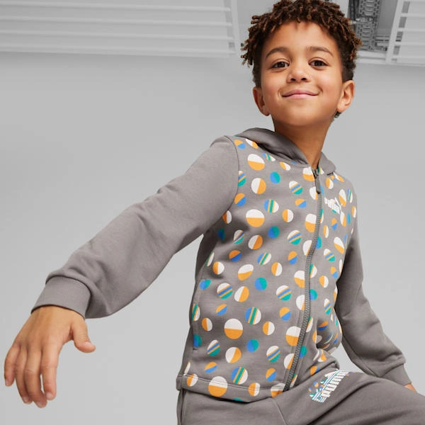ESS+ Estate Bambini PUMA Felpa con Cappuccio Zip Intera: Avventura Estiva Garantita!